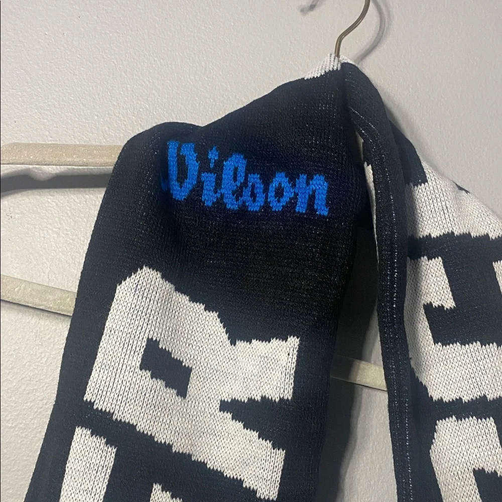 Wilson Blue, Black and White Soccer Scarf 69 inches Long